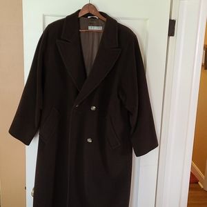 MaxMara brown wool double-breasted coat